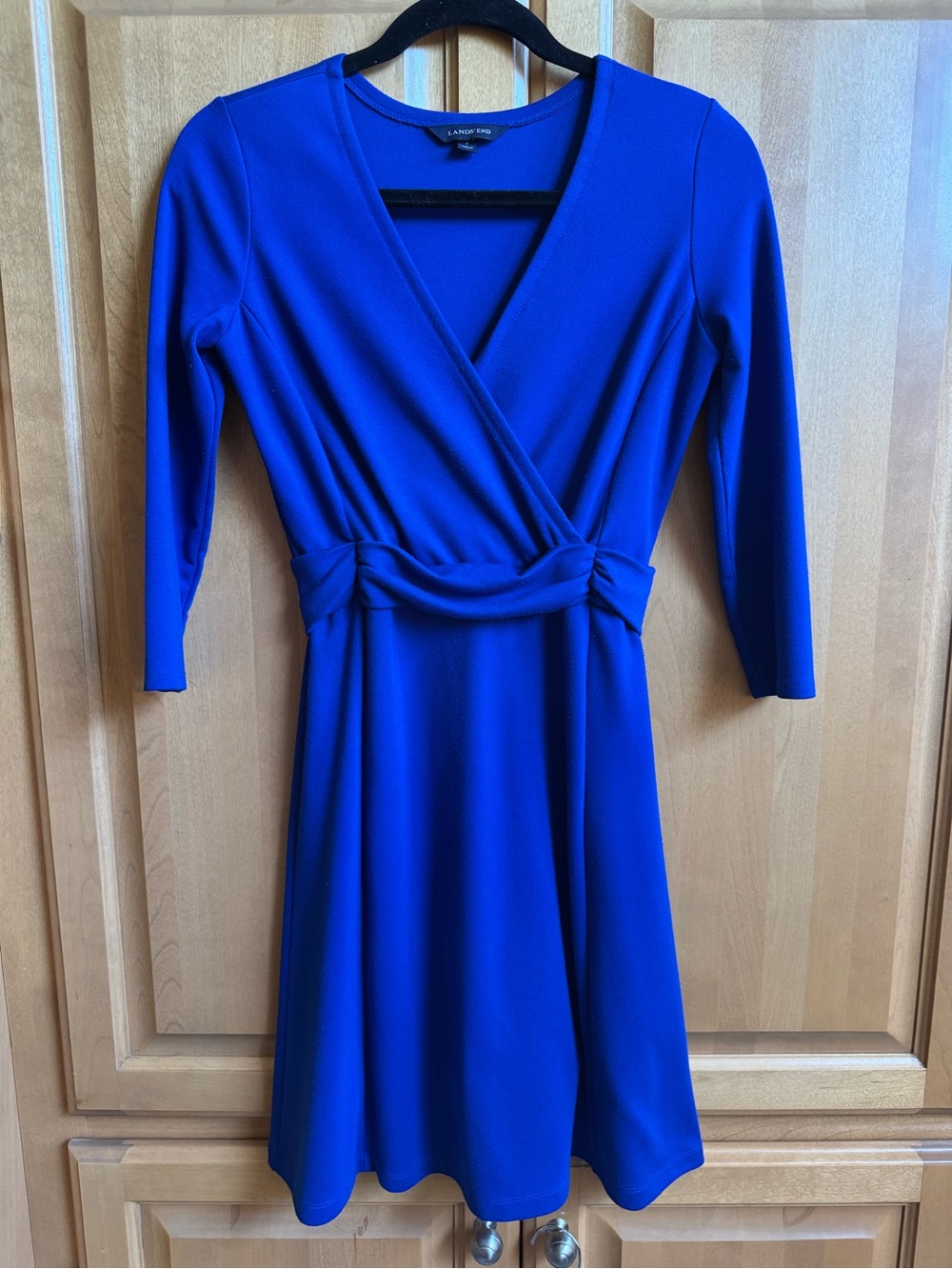 Lands End Royal Blue Wrap Dress